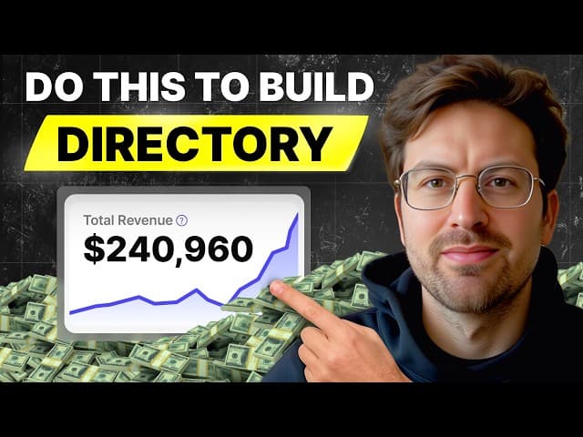 Thumbnail for Do this to build a $200,000 side hustle (The Online Directory Blueprint)