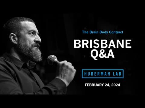 LIVE EVENT Q&A: Dr. Andrew Huberman at the Brisbane Convention & Exhibition Centre