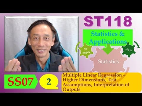 Multiple Linear Regression – Higher Dimensions, Test Assumptions, Interpretation of Outputs